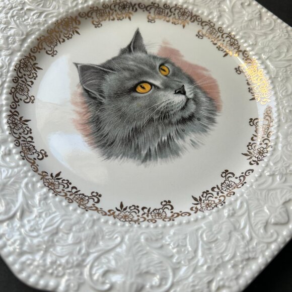 Lord Nelson Pottery Grey Cat Plate - Picture 3 of 5
